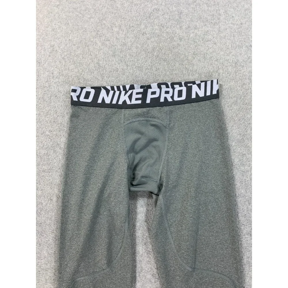 Nike Dri Fit Full Length Compression Tights Pants‎ (Girl's Medium) Silver